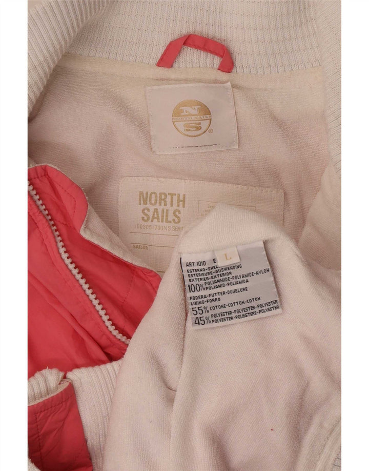 North Sails Damen-Trainingsanzug-Top-Jacke, UK 16, Größe L, Rosa, Farbblock
