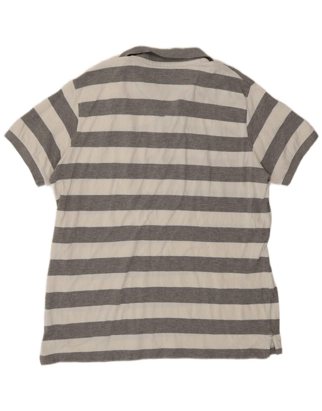Woolrich Herren-Poloshirt 2XL grau gestreift aus Baumwolle