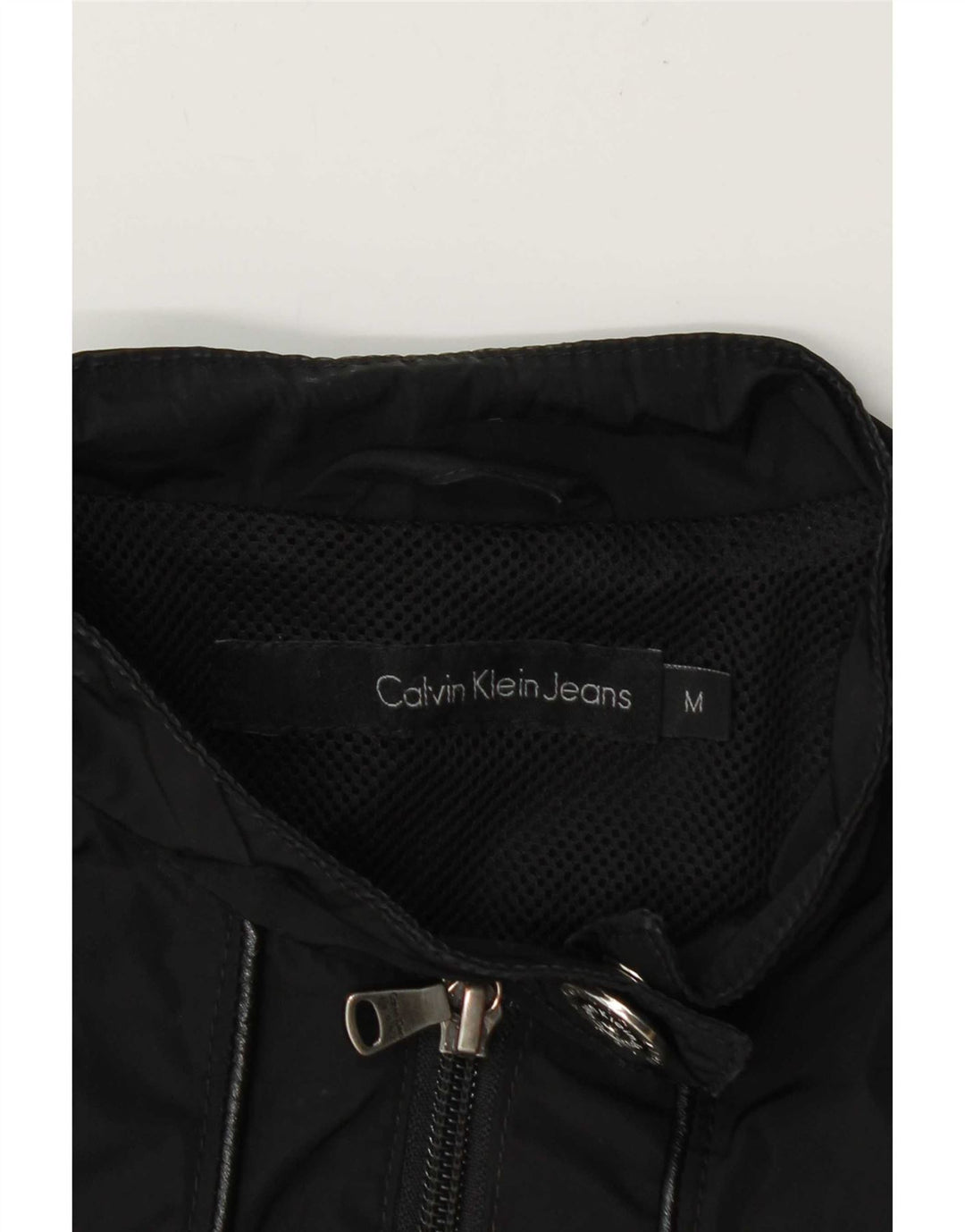 Calvin Klein Damen Bomberjacke UK 12 Medium Schwarz