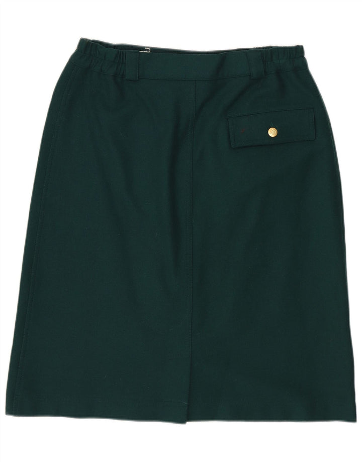 Vintage Damen Cargorock IT 44 Medium W30 Grüne Wolle