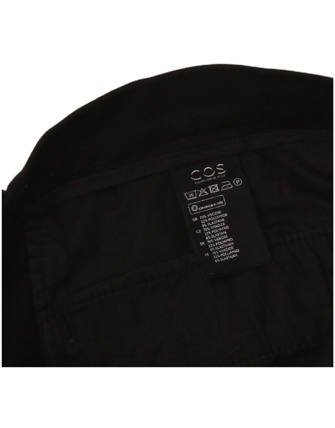 Cos Slim Chino-Hose für Herren, W34, L29, schwarze Viskose