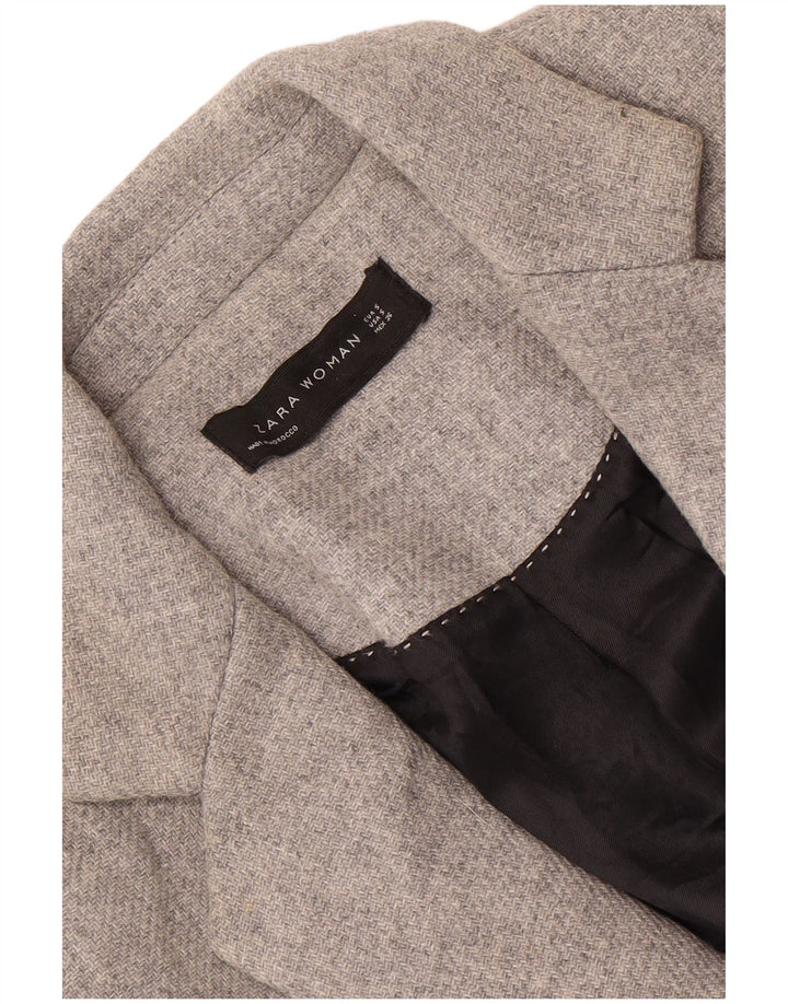 Zara Damen Mantel UK 10 Small Grau