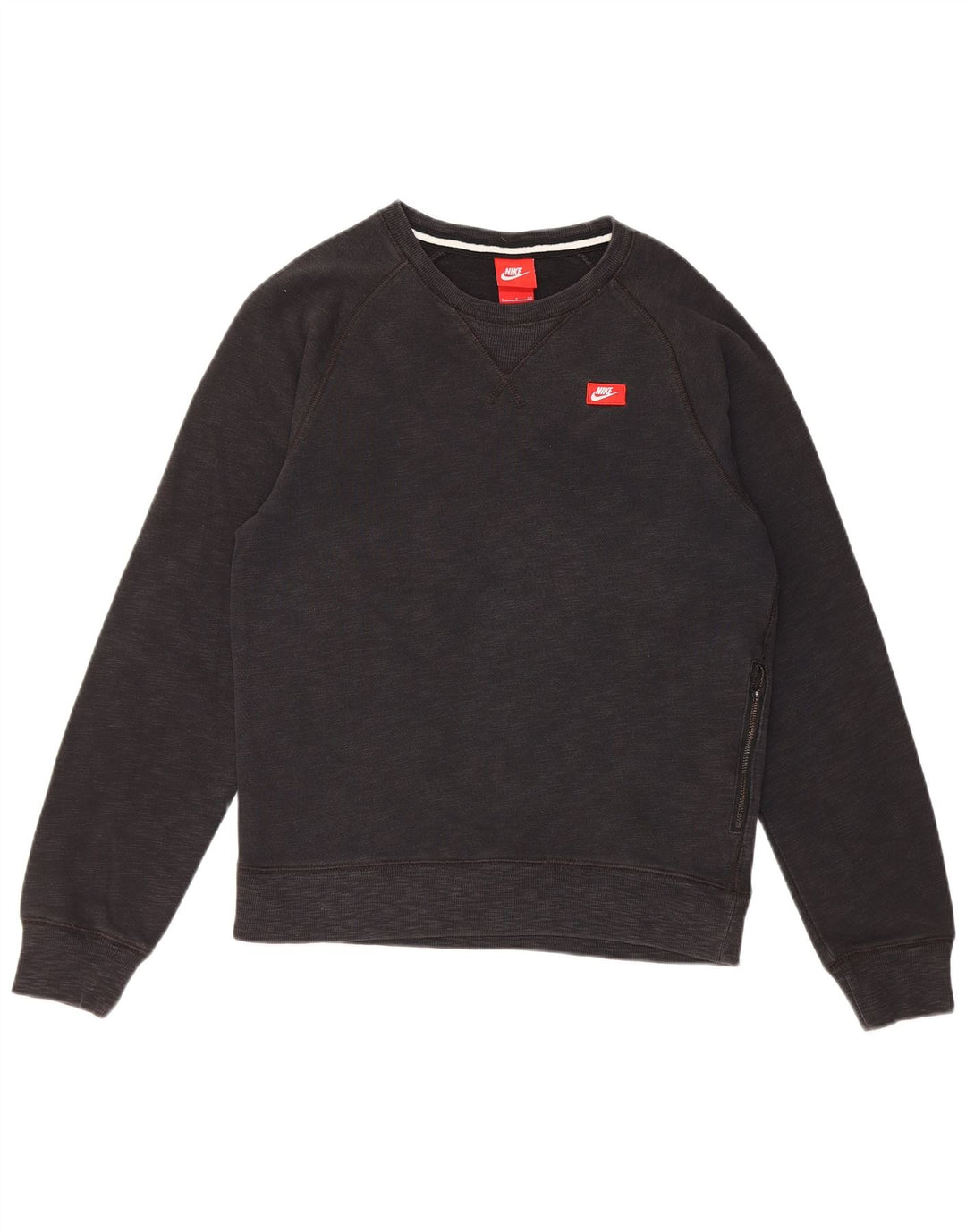 Nike Damen Sweatshirt Pullover UK 10 Small Schwarz Baumwolle