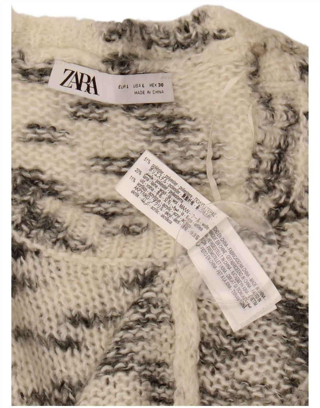 ZARA Damen-Pullover mit Rundhalsausschnitt, Gr