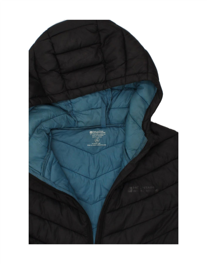 MOUNTAIN WAREHOUSE Womens Hooded Padded Jacket UK 10 Small Black Polyester Vintage Mountain Warehouse and Second-Hand Mountain Warehouse from Messina Hembry 
