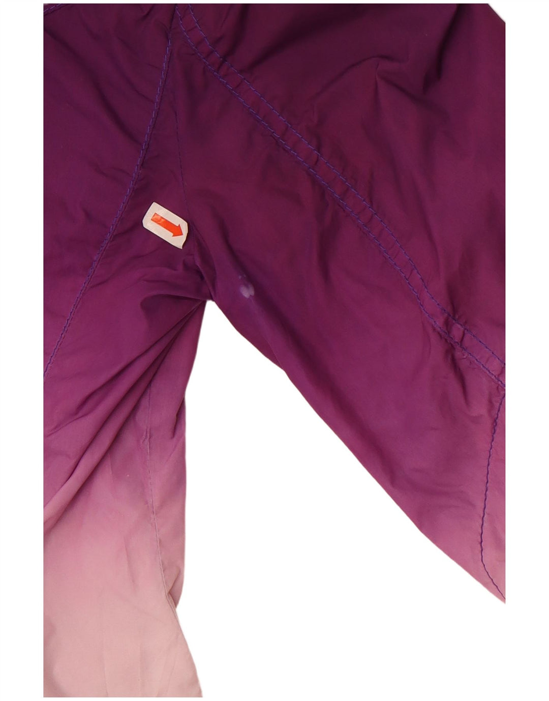 Blauer Damen-Utility-Jacke UK 12 Mittellila Colourblock-Polyamid