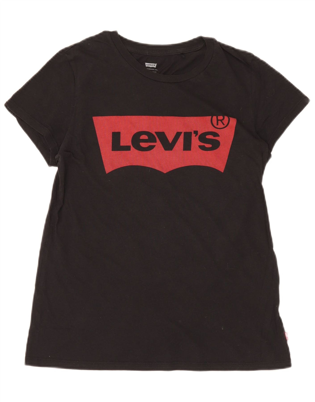 LEVI'S Damen-T-Shirt mit Grafik, UK 12, Größe S, Schwarz, Baumwolle