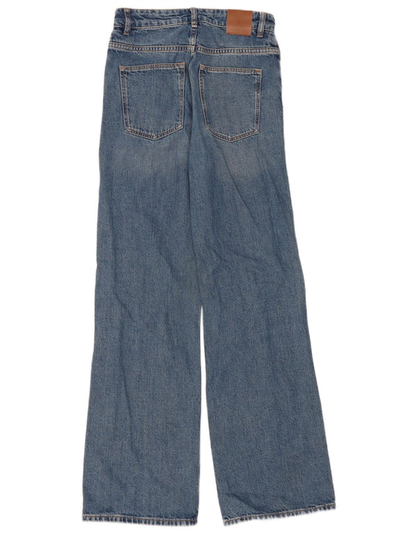 Massimo Dutti Damen High Rise Wide Leg Jeans EU 34 2XS W24 L31 Blau