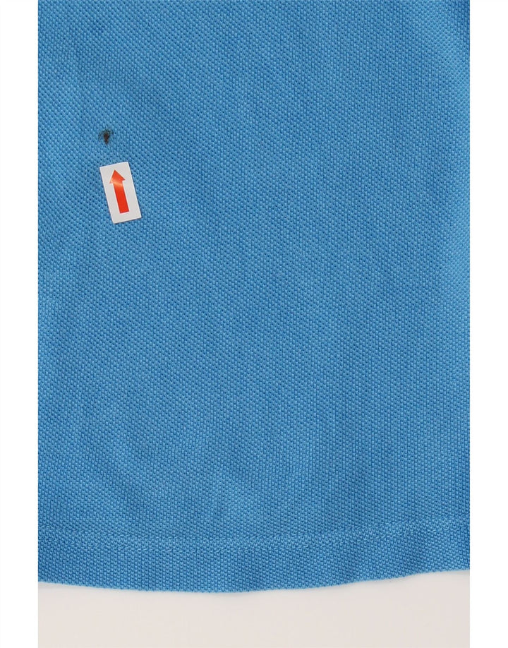 FRED PERRY Mens Slim Fit Polo Shirt Large Blue Cotton