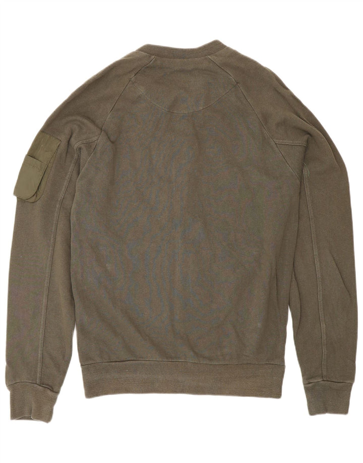 Zara Herren-Trainingsanzug-Top-Jacke, kleine Khaki-Baumwolle