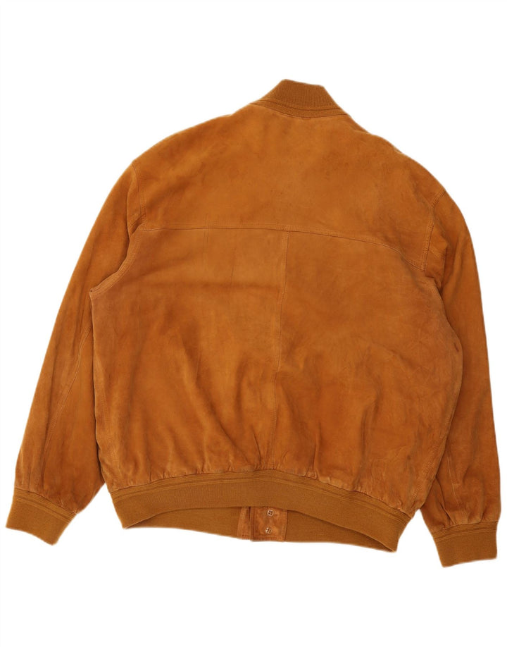Vintage Herren Wildleder Bomberjacke UK 40 Large Braun