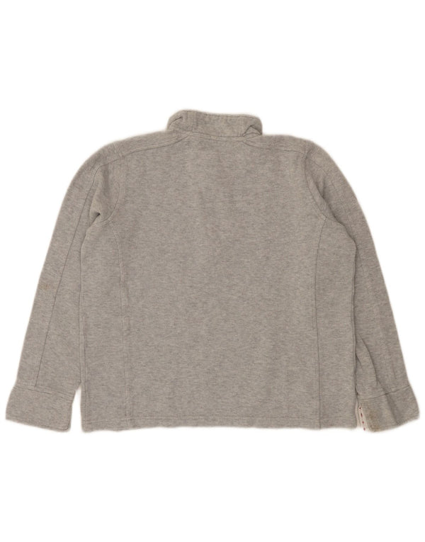 Orvis Damen-Sweatshirt mit Reißverschluss am Hals, UK 14, mittelgraue Baumwolle