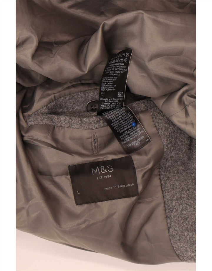 Marks & Spencer Herrenmantel UK 40 Large Grau Polyester