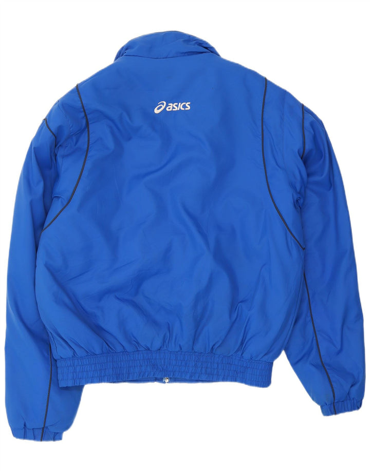 Asics Herren-Trainingsanzug-Top-Jacke, großes blaues Nylon