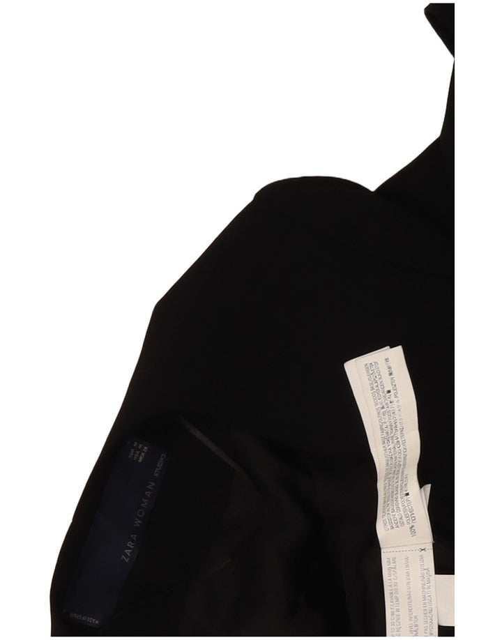 Offene Blazerjacke für Damen von Zara, UK 14, Mittelschwarz, Farbblock-Polyester