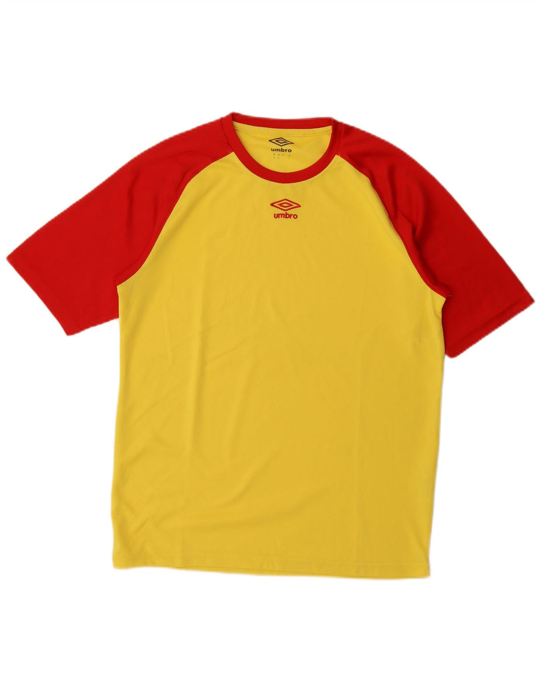 Umbro Herren-T-Shirt-Oberteil, Mittelgelb, Farbblock