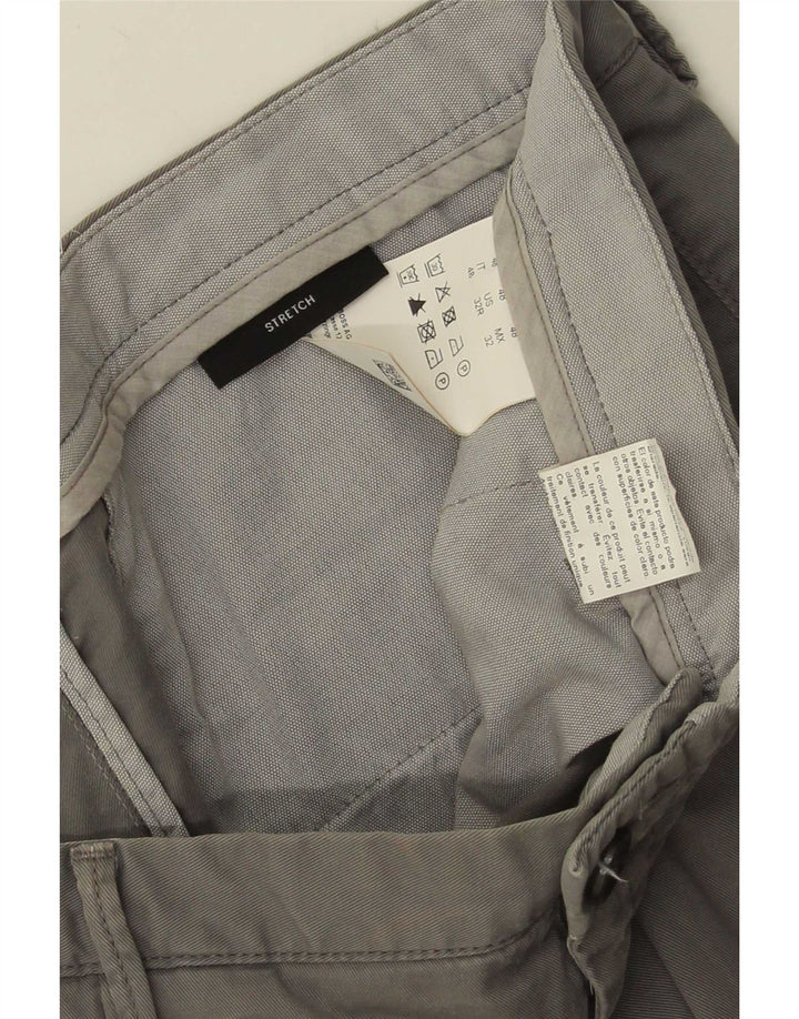 Hugo Boss Slim Chino-Hose für Herren, EU48, Größe M, B32, L30, Grau, Baumwolle