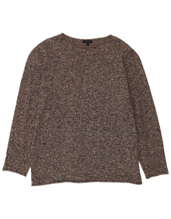 Cos Damen Übergroßer Pullover mit U-Boot-Ausschnitt, UK 14, Mittelbraun gefleckt