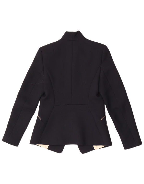 Reiss Damen-Blazerjacke mit 1 Knopf, UK 10, Größe S, Marineblau, Polyester
