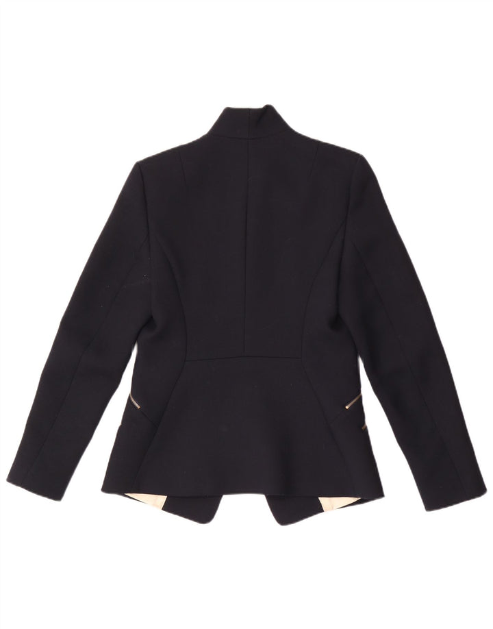 Reiss Damen-Blazerjacke mit 1 Knopf, UK 10, Größe S, Marineblau, Polyester