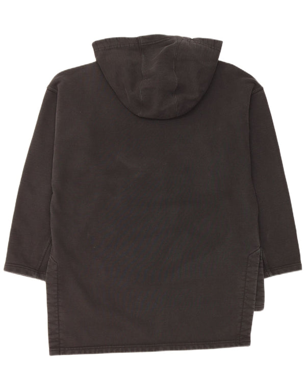 Adidas Damen Longline Oversized Hoodie Pullover UK 10 Small Schwarz Baumwolle