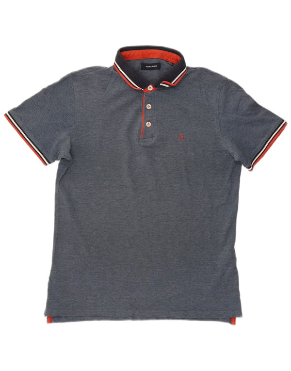 Jack & Jones Herren-Rugby-Poloshirt, groß, marineblau, gestreift, Baumwolle