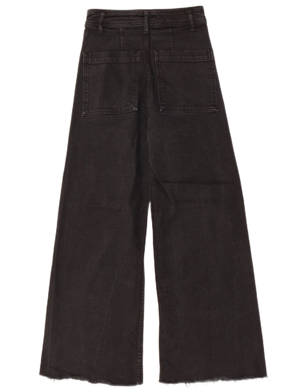 Zara Damen-Jeans mit weitem Bein, EU 36, XS, W26, L28, Schwarz