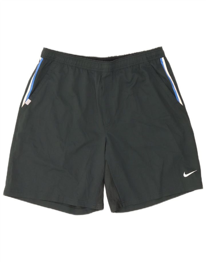 Nike Herren-Sportshorts XL, graues Colourblock-Polyester