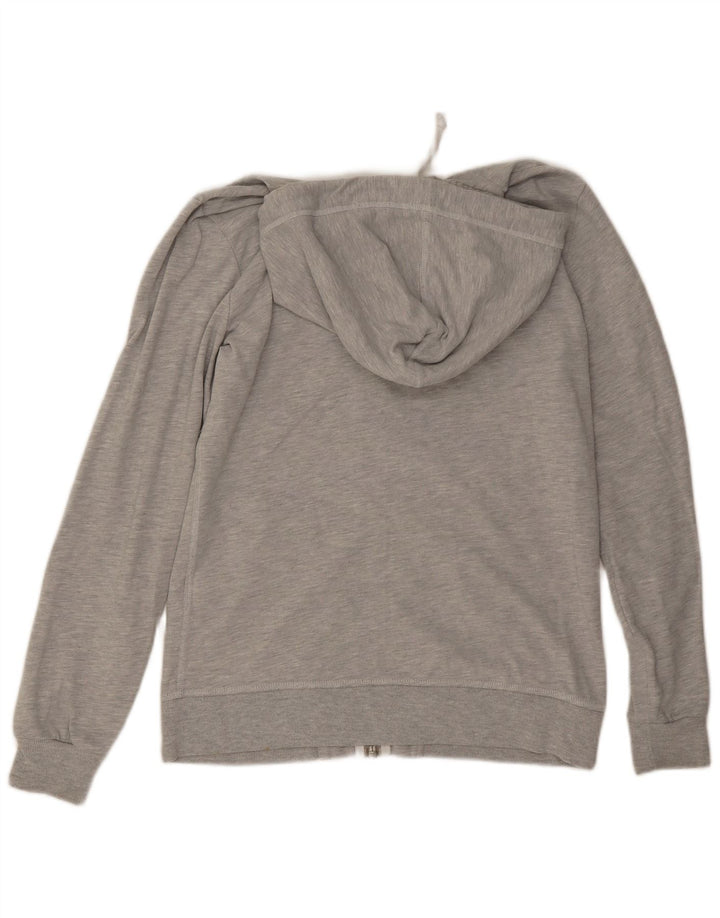 Superdry Herren-Kapuzenpullover mit Reißverschluss aus mittelgrauer Baumwolle