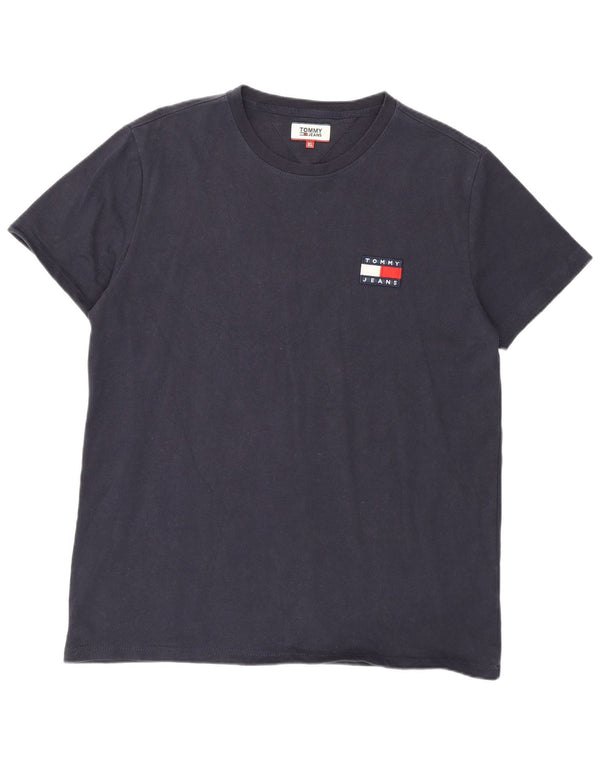 Tommy Hilfiger Damen Regular T-Shirt Top UK 18 XL Marineblau Baumwolle
