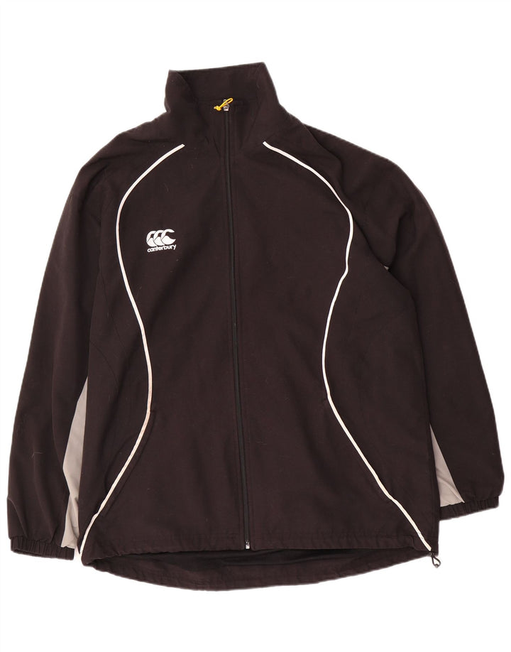 Canterbury Herren-Trainingsanzug-Top-Jacke, Mittelschwarz, Farbblock