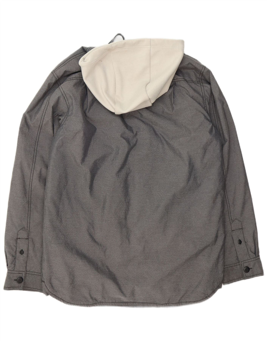 Nike Herren-Windbreakerjacke mit Kapuze, UK 36, Größe S, grau, Colourblock-Polyester