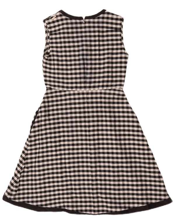 Ärmelloses A-Linien-Kleid für Damen von Max Mara, Größe S, Schwarz, Gingham-Baumwolle