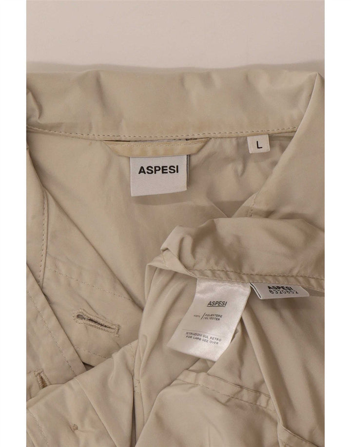 Aspesi Damen Utility-Jacke UK 14 Large Beige Polyester