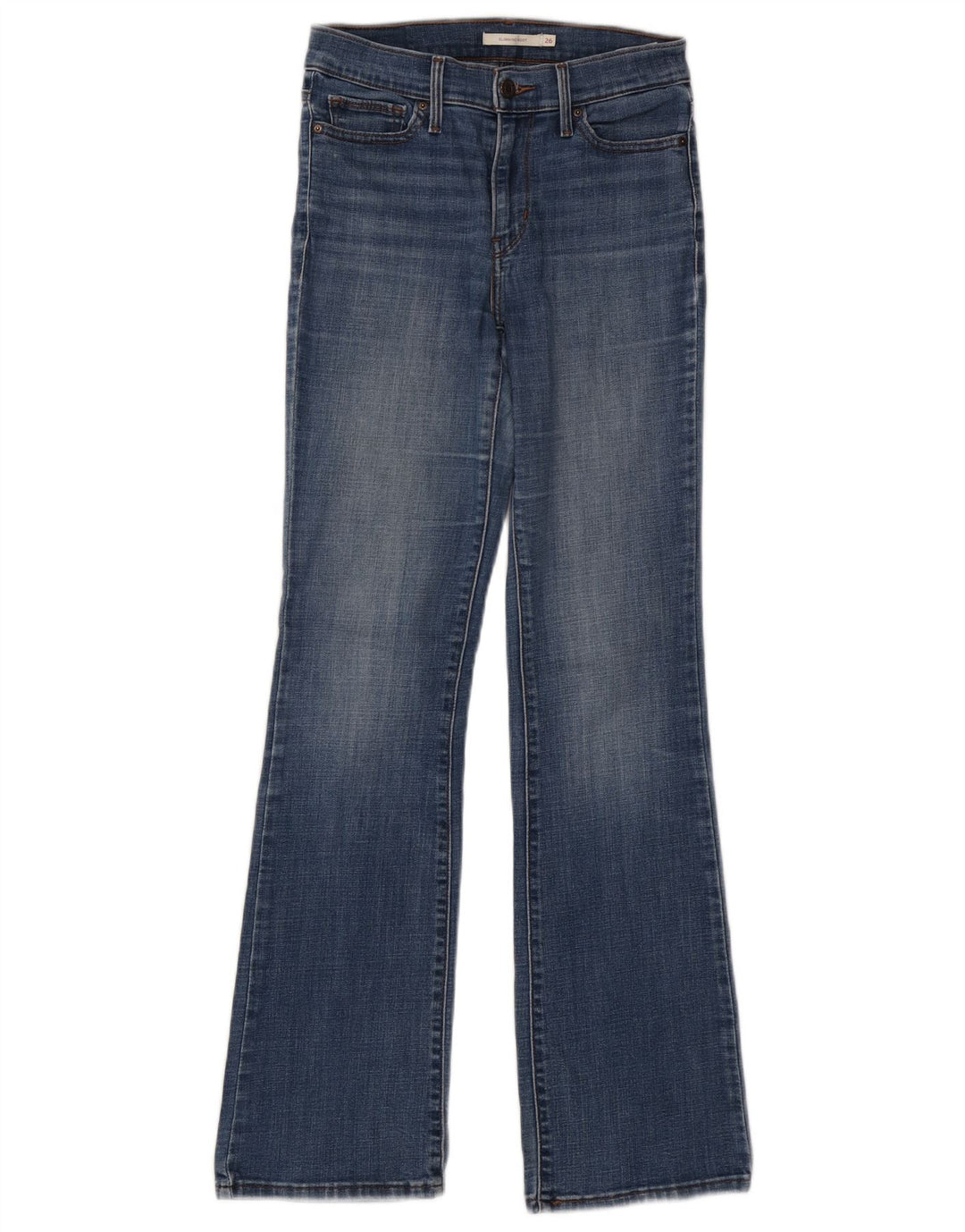 LEVI'S Damen Slim Fit Bootcut-Jeans W26 L32 Blaue Baumwolle