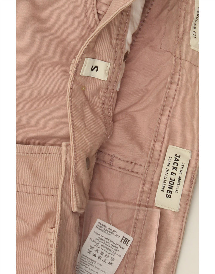 JACK & JONES Herren-Chinoshorts mit normaler Passform, Größe S, W29, Rosa, Baumwolle