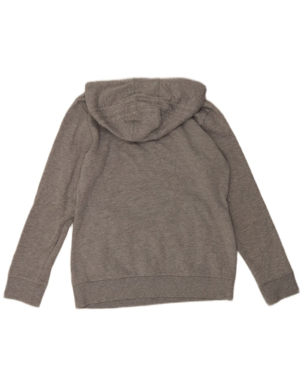 Adidas Damen Graphic Hoodie Pullover UK 12/14 Mittelgraue Baumwolle