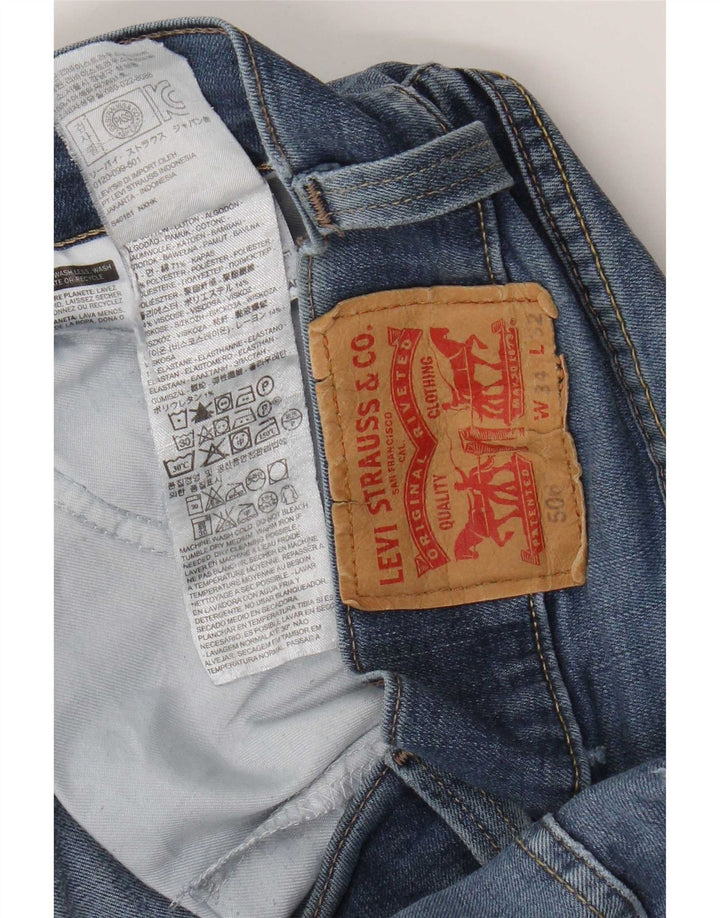 Levi's Herren 506 Straight Jeans W34 L32 Blaue Baumwolle