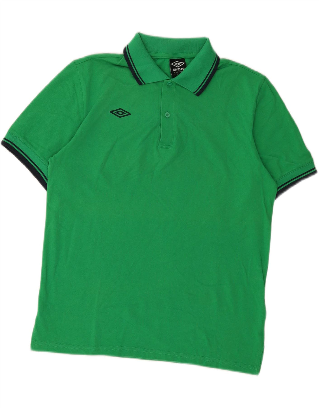 UMBRO Herren-Poloshirt, groß, grüne Colourblock-Baumwolle
