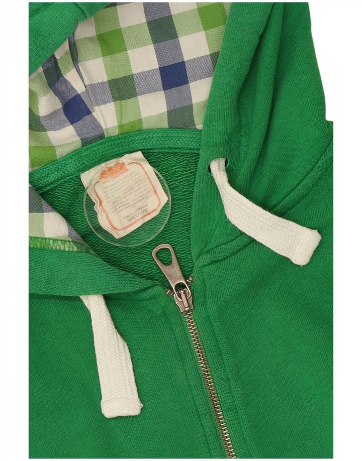 Sundek Herren-Kapuzenpullover mit Reißverschluss, mittelgrüne Baumwolle