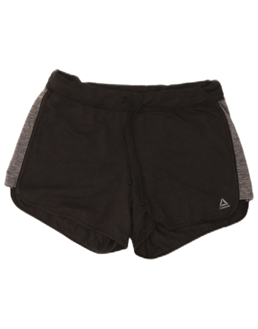 Reebok Damen Sportshorts UK 12 Mittelgraues Colourblock-Polyester