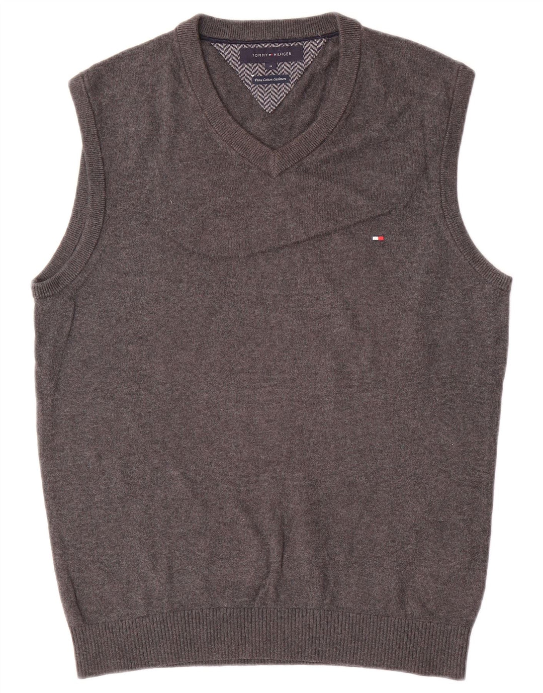 Tommy Hilfiger Herren-Weste-Tanktop aus mittelgrauer Baumwolle