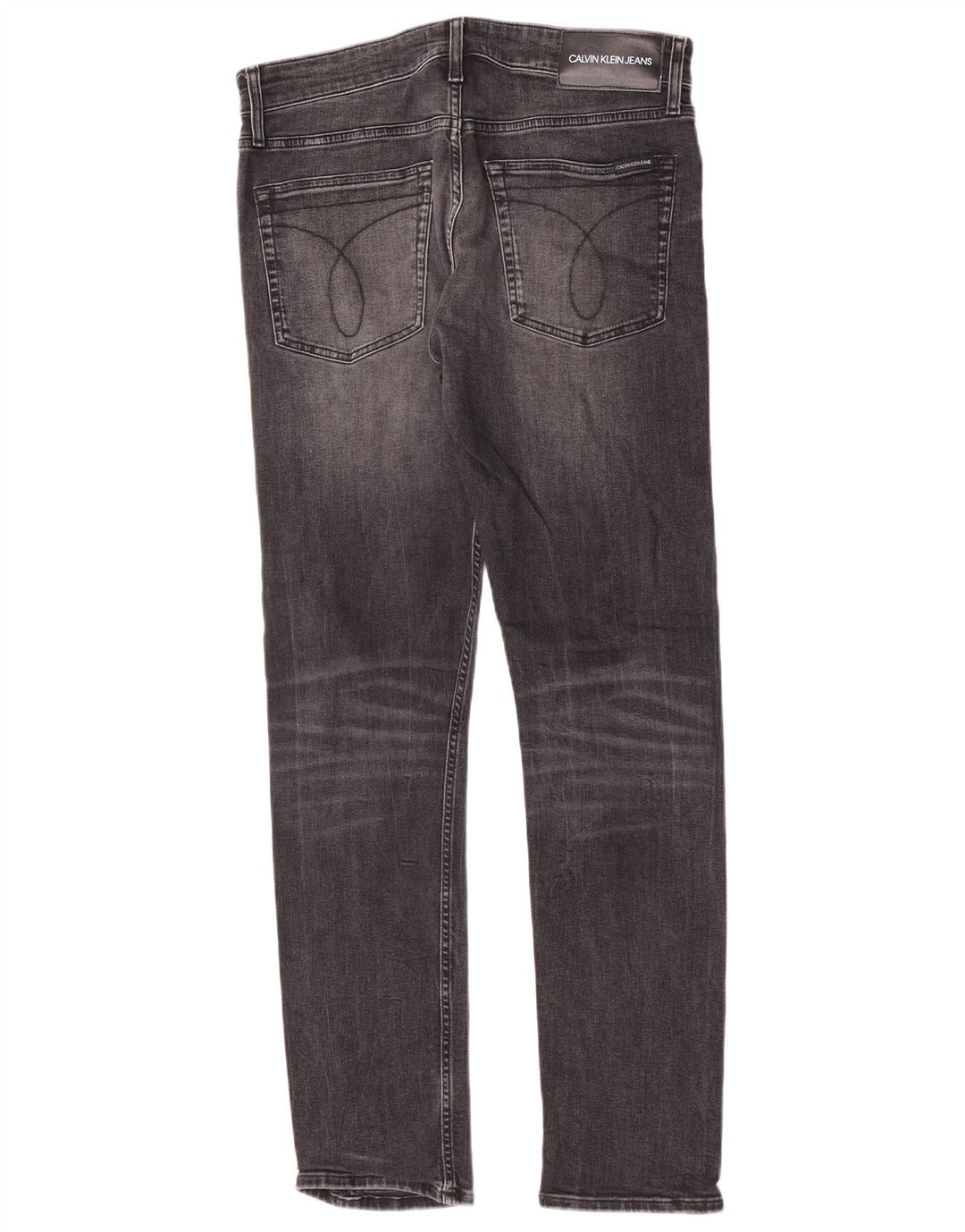 Calvin Klein Herren Slim Jeans W32 L32 Graue Baumwolle