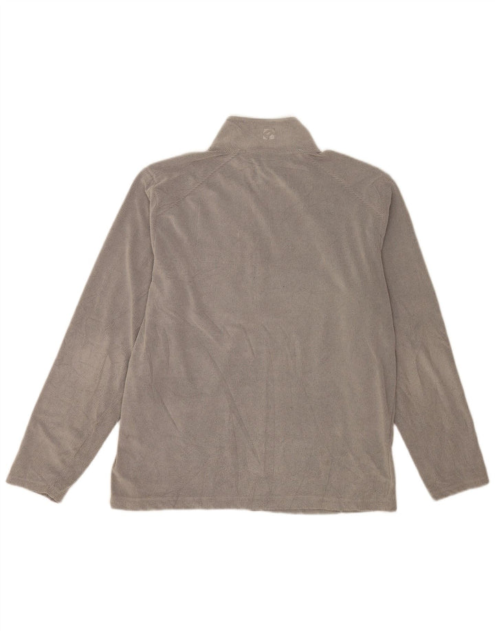 Rohan Herren-Fleecepullover mit Reißverschluss am Hals, großes graues Polyester