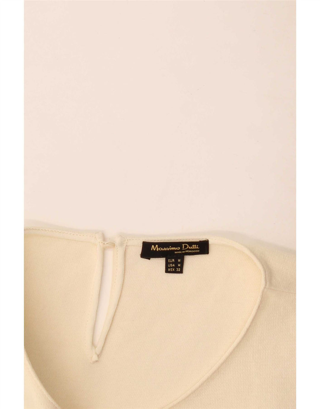 Massimo Dutti Damen Blusentop UK 12 Medium Off White