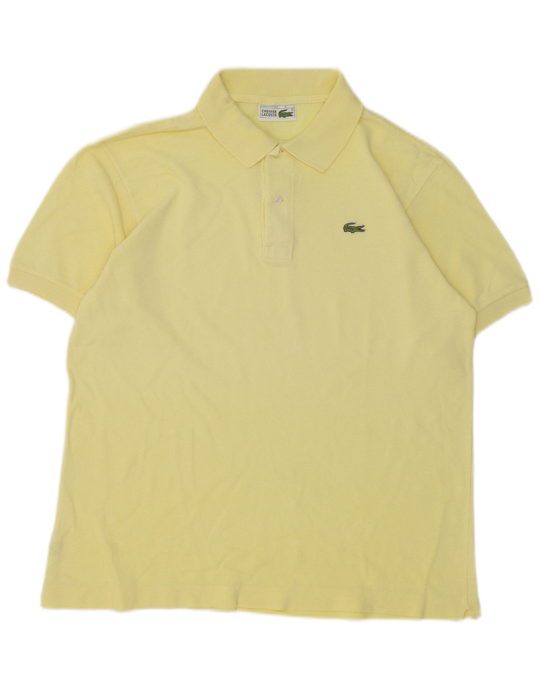 Lacoste Herren-Poloshirt, Größe 5 XL, gelbe Baumwolle
