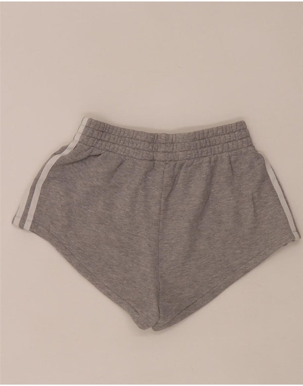 Adidas Damen Sportshorts UK 6 XS Graue Baumwolle