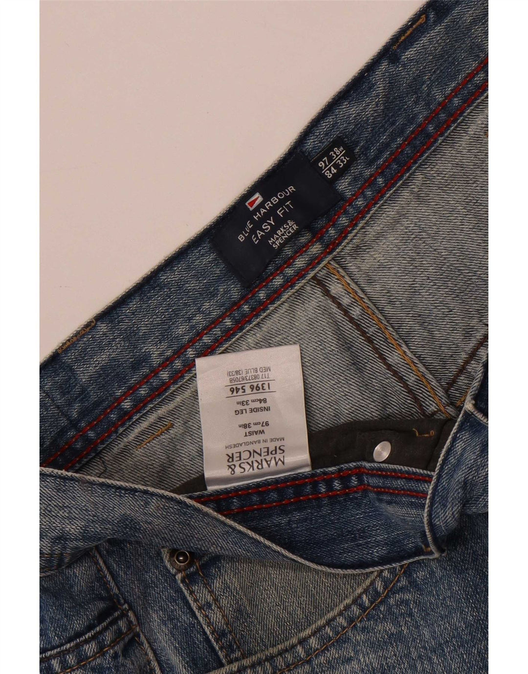 Marks & Spencer Herren Blue Harbor Straight Jeans W38 L33