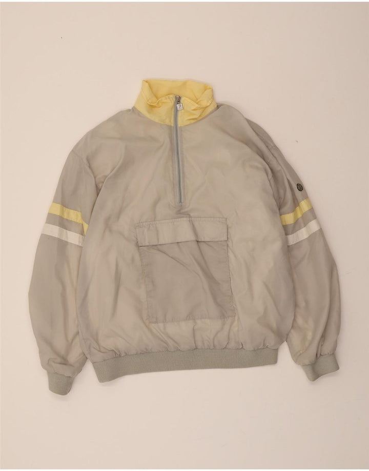 VINTAGE Womens Pullover Windbreaker Jacket EU 42/44 Large Grey Colourblock Vintage Vintage and Second-Hand Vintage from Messina Hembry 