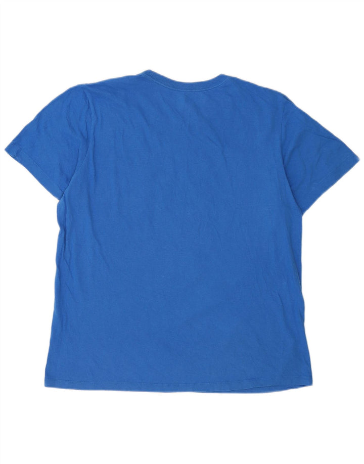 Nike Herren-T-Shirt mit Grafik, Größe L, aus blauer Baumwolle